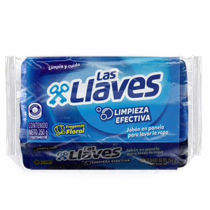 LAS LLAVES JABON EN PANELA TRADICIONAL FLORAL 250G